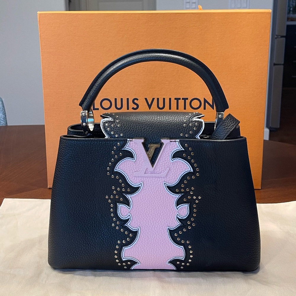 Louis Vuitton Authentic Capucines PM Rococo Noir Bag Limited Edition